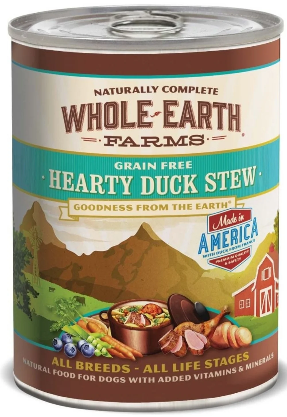Whole Earth Farms Grain Free Hearty Duck Stew Canned Dog Food - Budpants