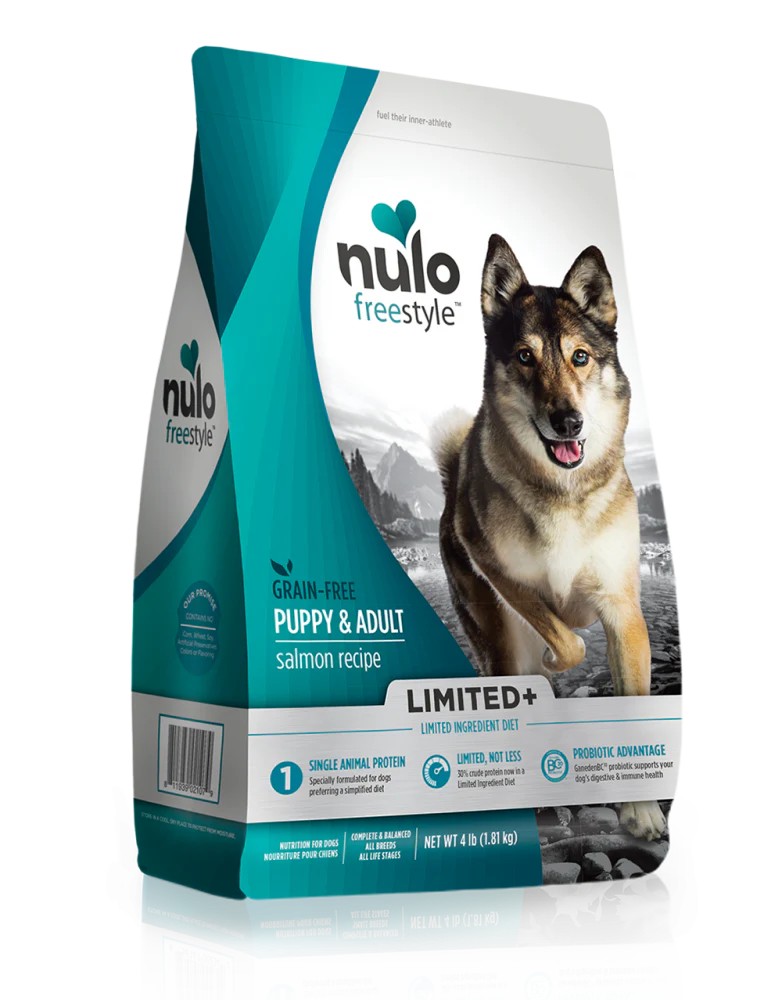 Nulo FreeStyle Limited+ Grain Free Salmon Recipe Puppy & Adult Dry Dog Food - Budpants