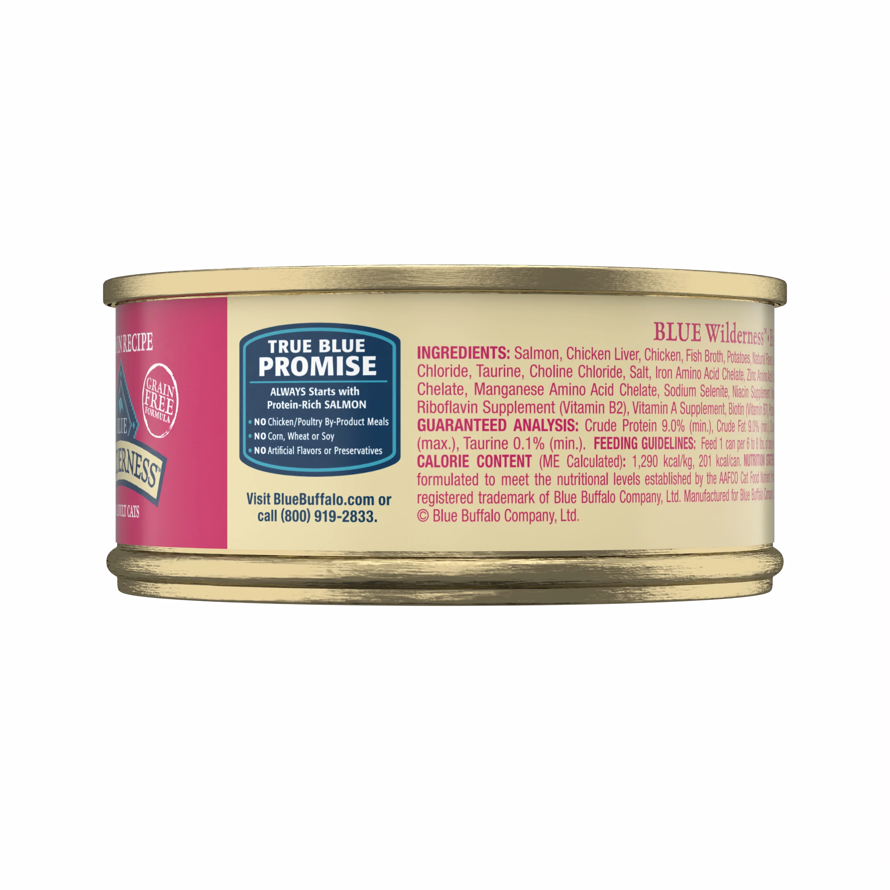Blue Buffalo Wilderness Salmon Recipe Canned Cat Food - Budpants