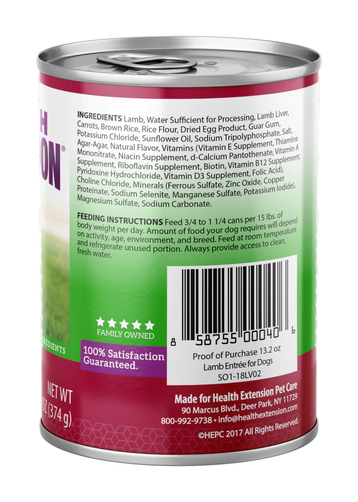 Health Extension Lamb Entree Canned Dog Food - Budpants