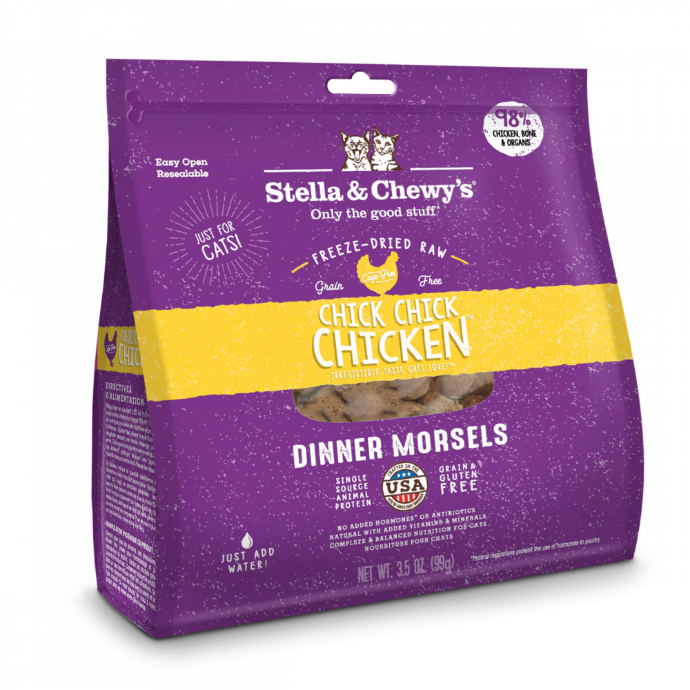 Stella & Chewy's Grain Free Chick Chick Chicken Dinner Morsels Freeze Dried Raw Cat Food - Budpants