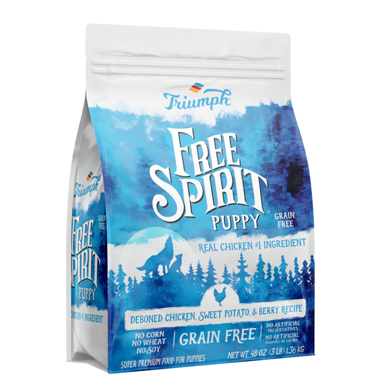 Triumph Free Spirit Grain Free Puppy Chicken, Berry, & Sweet Potato Recipe Dry Dog Food - Budpants