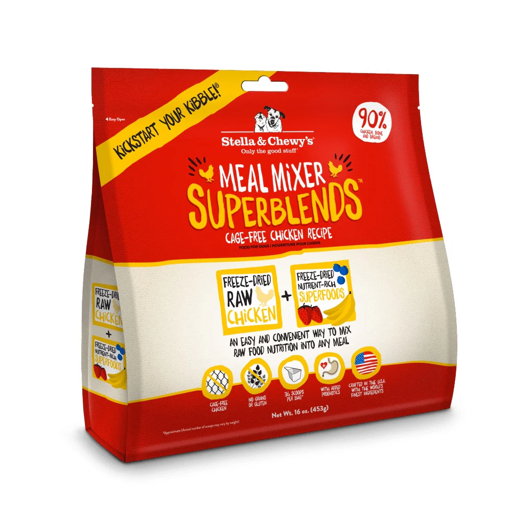 Stella & Chewy's Meal Mixer SuperBlends Grain Free Chicken Recipe Freeze Dried Raw Dog Food Topper - Budpants