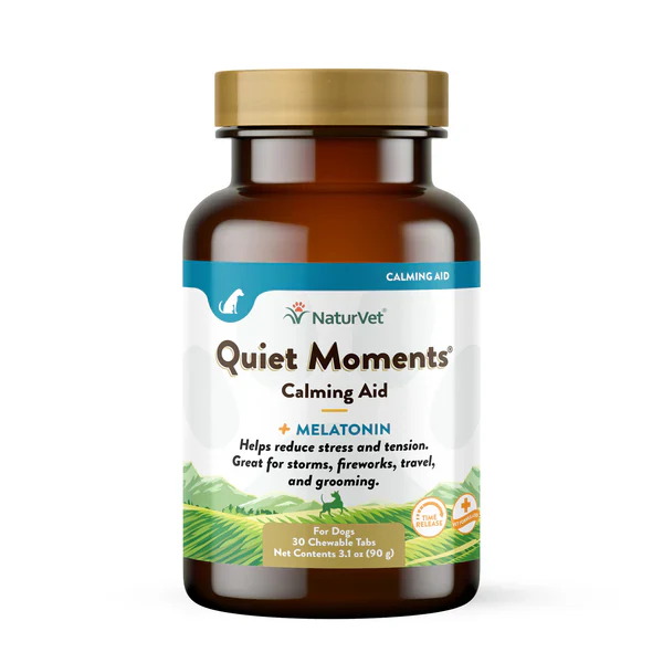 NATURVET QUIET MOMENTS CALMING AID CHEWABLE TABLETS 30CT - Budpants