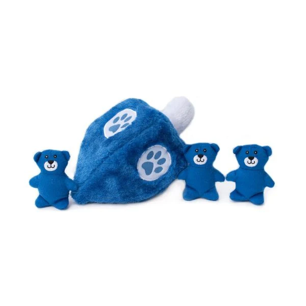 ZippyPaws Hanukkah Zippy Burrow Dreidel Hide and Seek Puzzle Dog Toy - Budpants