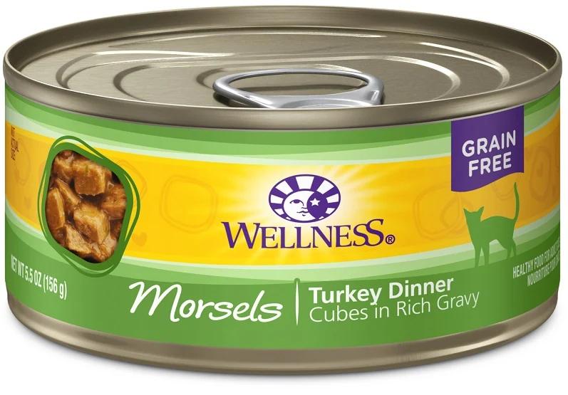 Wellness Grain Free Natural Turkey Morsels Dinner Canned Cat Food - Budpants