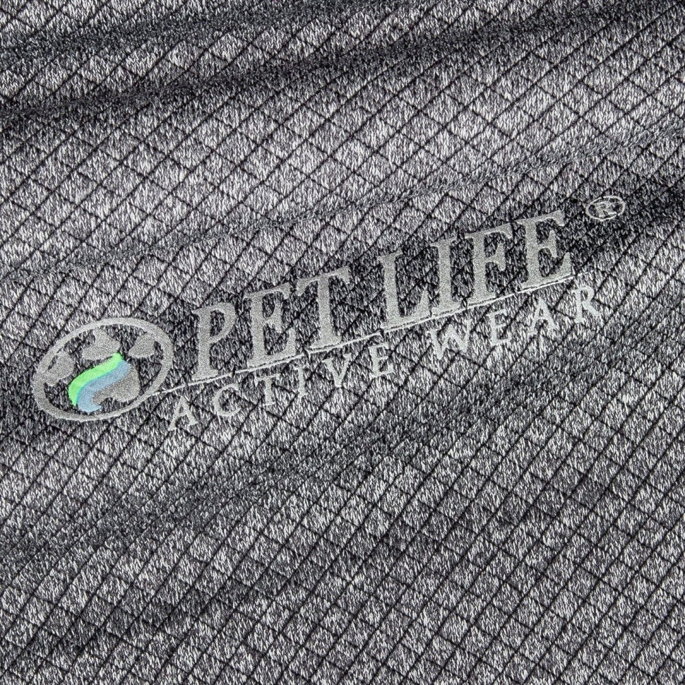 Pet Life Active Relax Stretch Fur Flexed Grey Polo Dog T-Shirt - Budpants