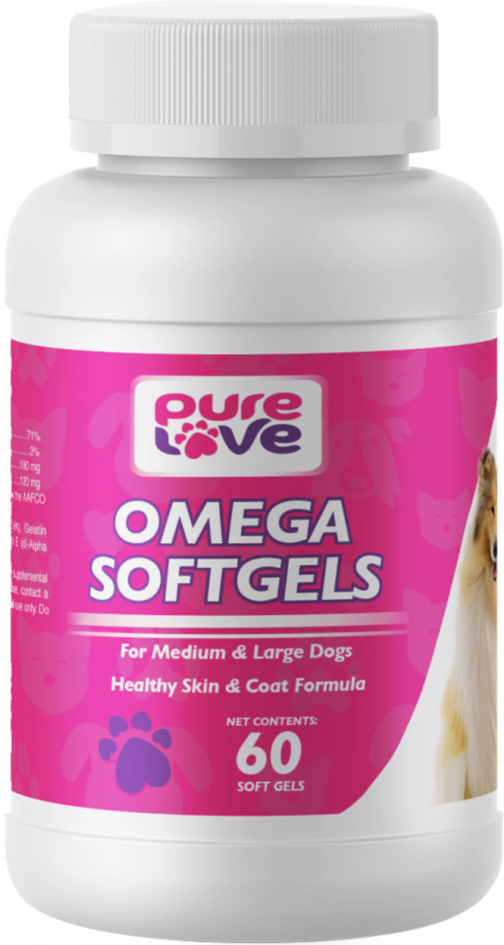 Pure Love Omega SoftGels for Medium and Large Dogs - Budpants