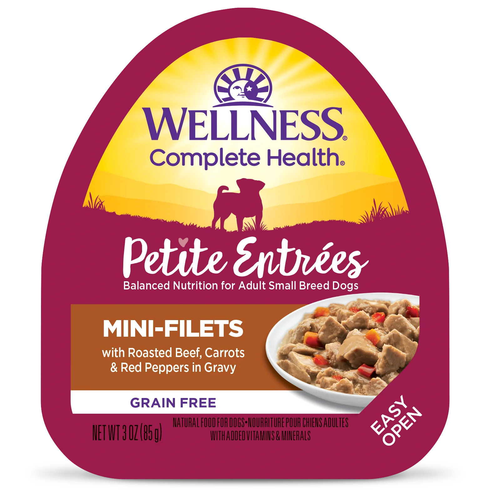 Wellness Small Breed Petite Entrees Mini-Filets Roasted Beef, Carrots & Red Peppers in Gravy - Budpants