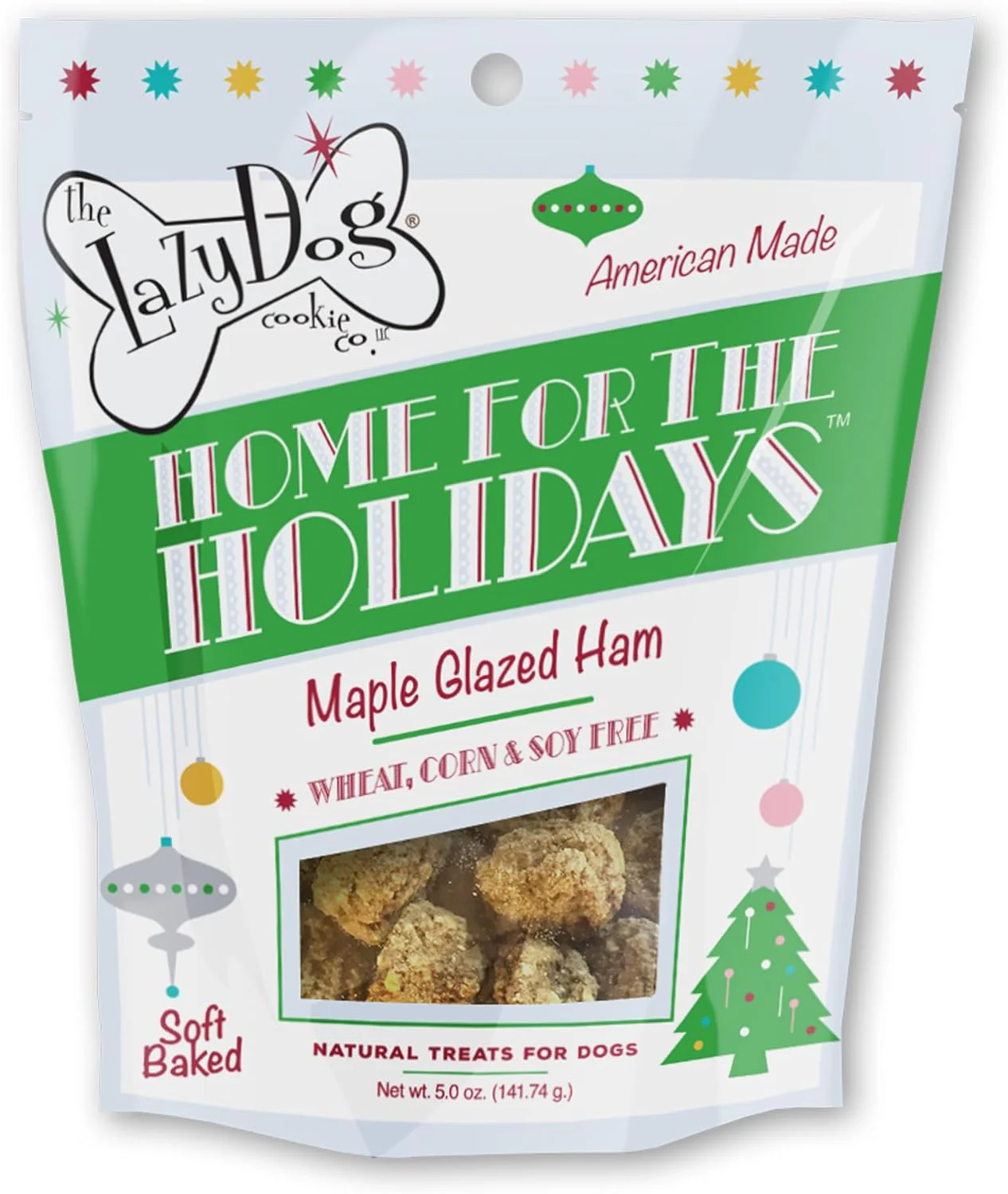 LAZYDOG HOME FOR THE HOLIDAYS TREATS 5oz (Maple Glazed Ham Flavor) - Budpants