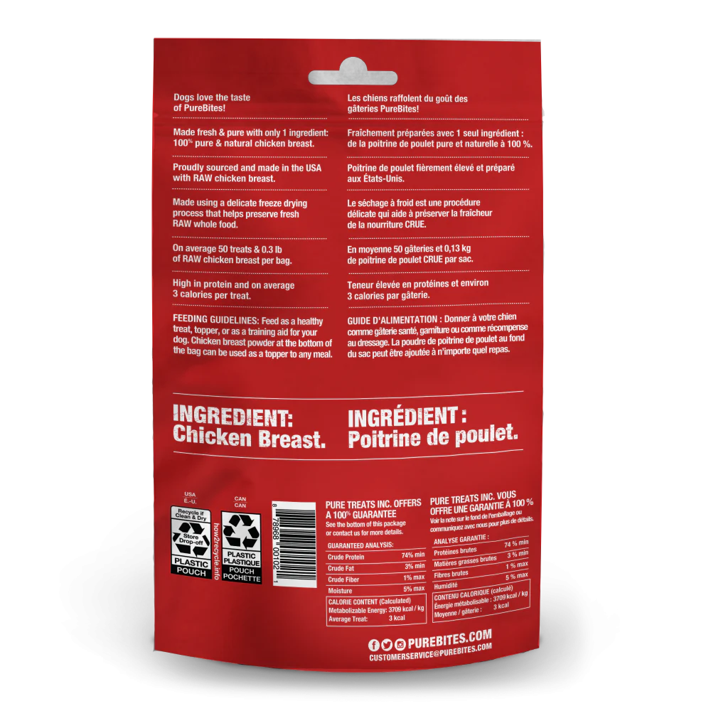 PureBites Freeze Dried Chicken Breast Dog Treats - Budpants