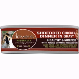 Dave's Pet Food Grain Free Shredded Chicken Dinner in Gravy Canned Cat Food - Budpants