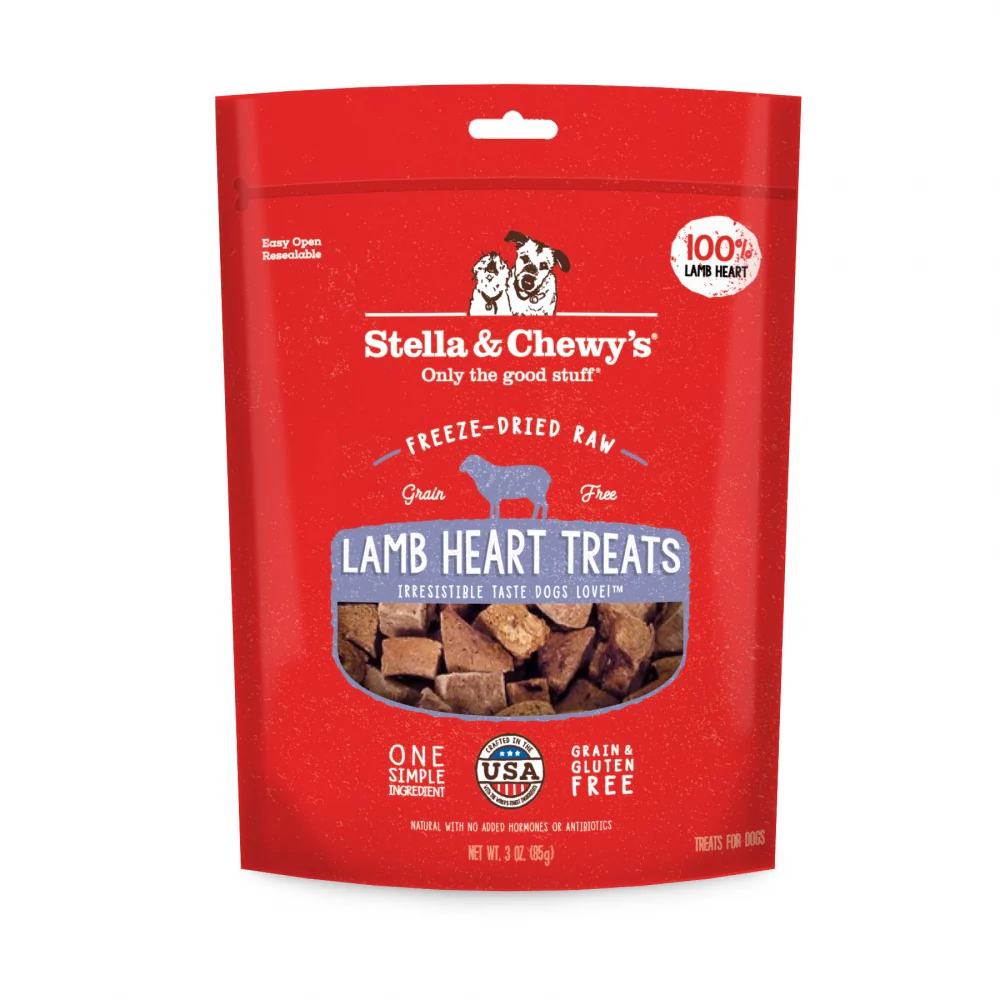 Stella & Chewy's Freeze-Dried Raw Lamb Heart Dog Treats - Budpants