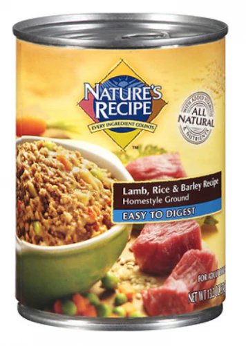 Nature's Recipe Easy to Digest Lamb Rice and Barley Homestyle Ground Canned Dog Food - Budpants