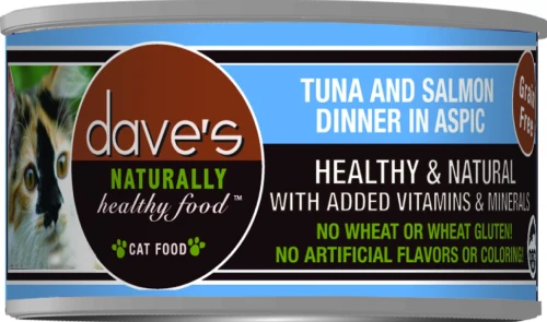 Dave's Naturally Healthy Tuna and Salmon Dinner in Aspic Canned Cat Food - Budpants