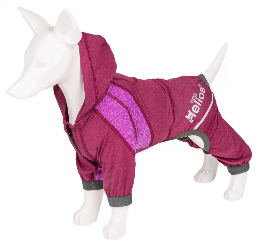 Pet Life Dog Helios Namastail Pink Full Bodied Performance Breathable Yoga Dog Hooded Tracksuit - Budpants