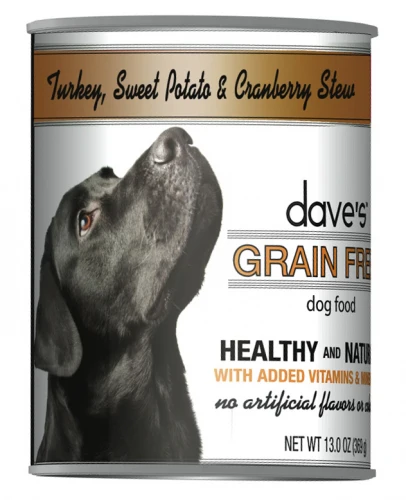 Dave's Grain Free Turkey Sweet Potato and Cranberry Canned Dog Food - Budpants
