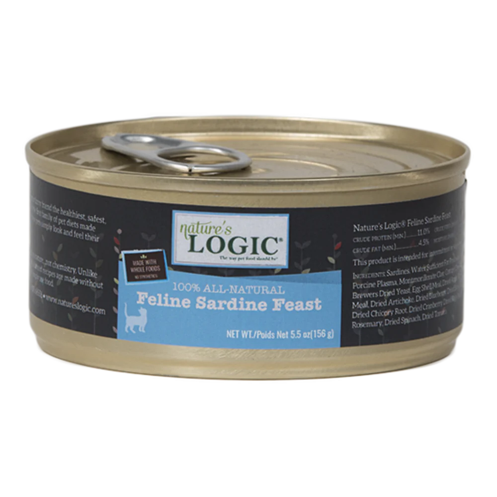 Nature's Logic Grain Free Feline Sardine Feast Canned Cat Food - Budpants