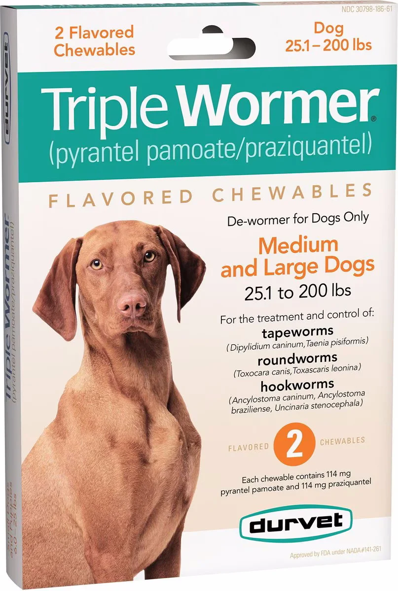 Durvet Triple Wormer for dogs 2ct. - Budpants