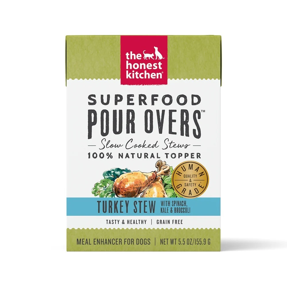The Honest Kitchen Pour Overs Grain Free Turkey Stew with Spinach, Kale, & Broccoli Food Topper for Dogs - Budpants