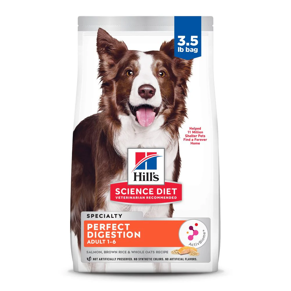 Science Diet Adult Perfect Digestion Dog Food, Salmon, Whole Oats and Brown Rice - Budpants