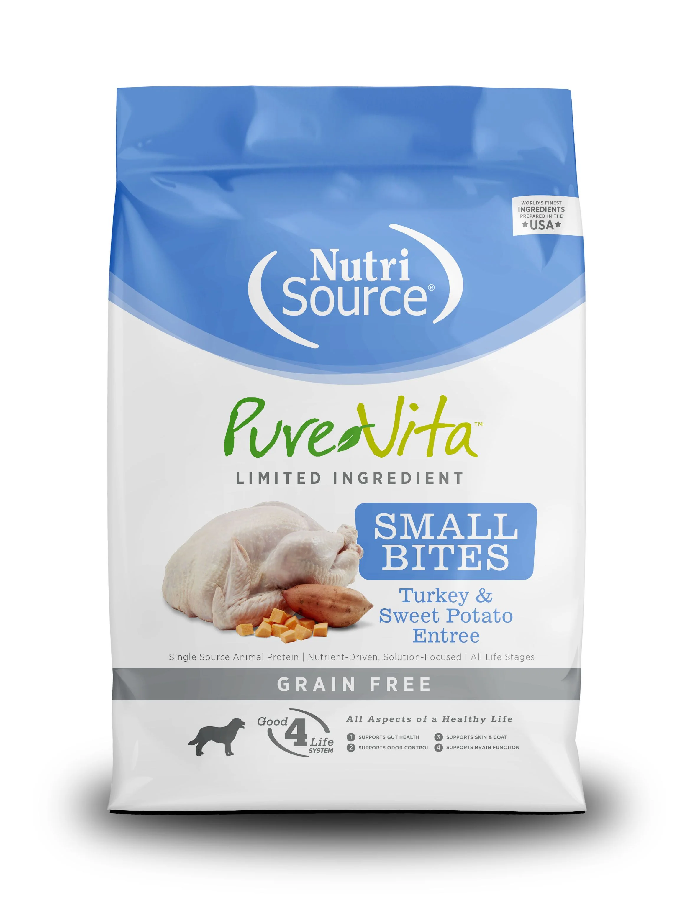 PureVita Small Bites Grain Free Turkey & Sweet Potato Recipe Dry Dog Food - Budpants