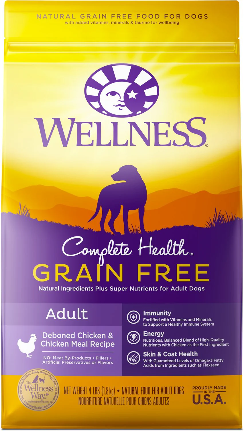 Wellness Complete Health Grain Free Large Breed Deboned Chicken and Chicken Meal Recipe Dry Dog Food - Budpants