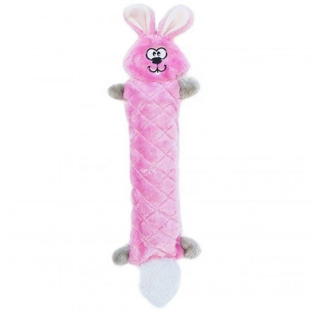 ZippyPaws Jigglerz Bunny No Stuffing Plush Dog Toy - Budpants