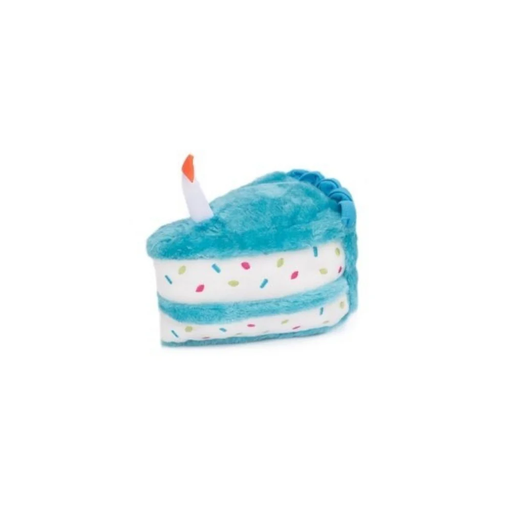 ZippyPaws NomNomz Plush Blue Birthday Cake Dog Toy - Budpants
