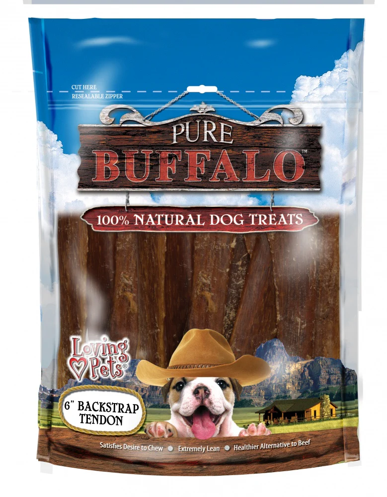 Pure Buffalo Backstrap Tendon Dog Treats - Budpants