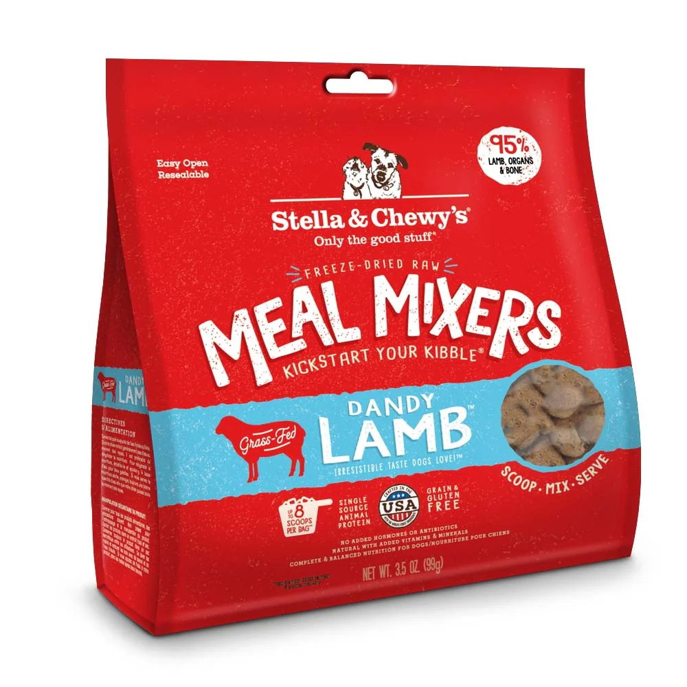 Stella & Chewy's Freeze Dried Raw Dandy Lamb Meal Mixers Grain Free Dog Food Topper - Budpants