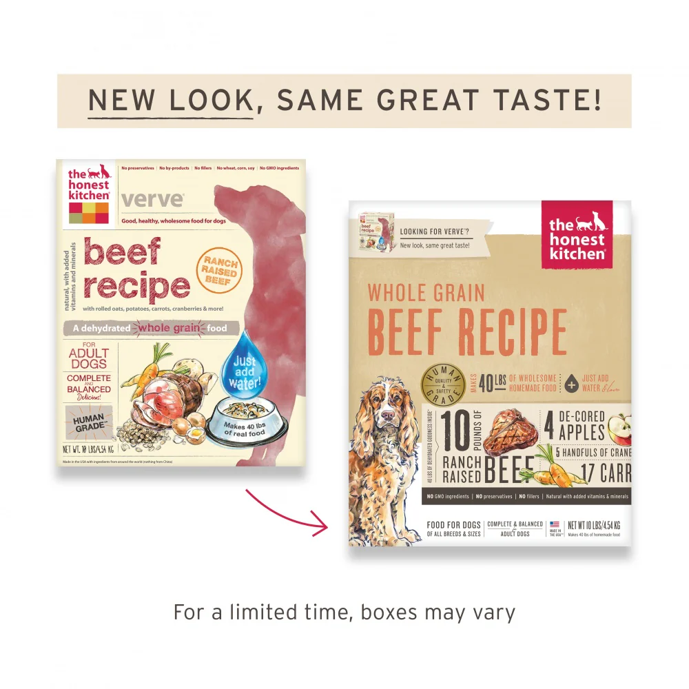 The Honest Kitchen Whole Grain Beef Recipe Dehydrated Dog Food - Budpants