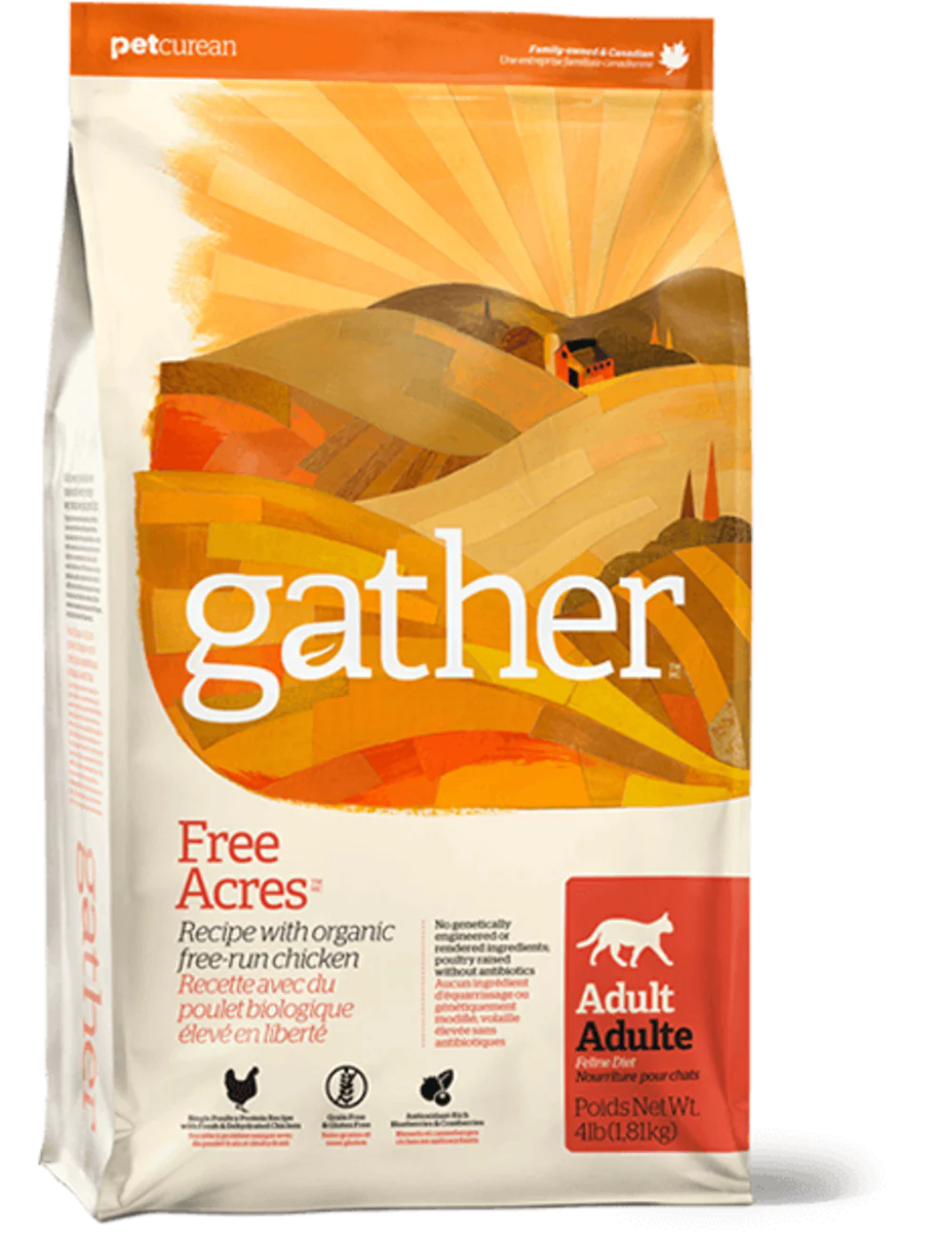 Petcurean Gather Free Acres Organic Free-Run Grain Free Chicken Recipe Adult Dry Cat Food - Budpants
