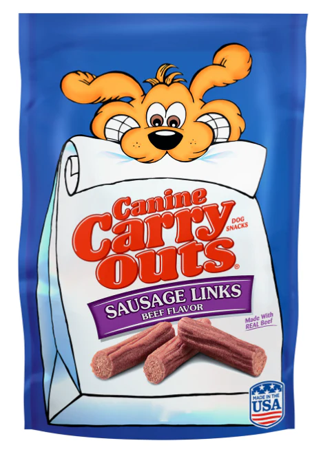 Canine Carry Outs Sausage Links Beef Flavor Dog Treats - Budpants