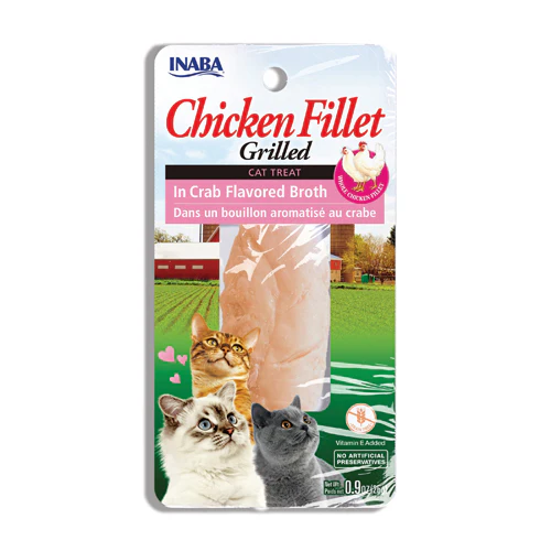INABA Grilled Chicken Fillet in Crab flavored broth cat treat - Budpants