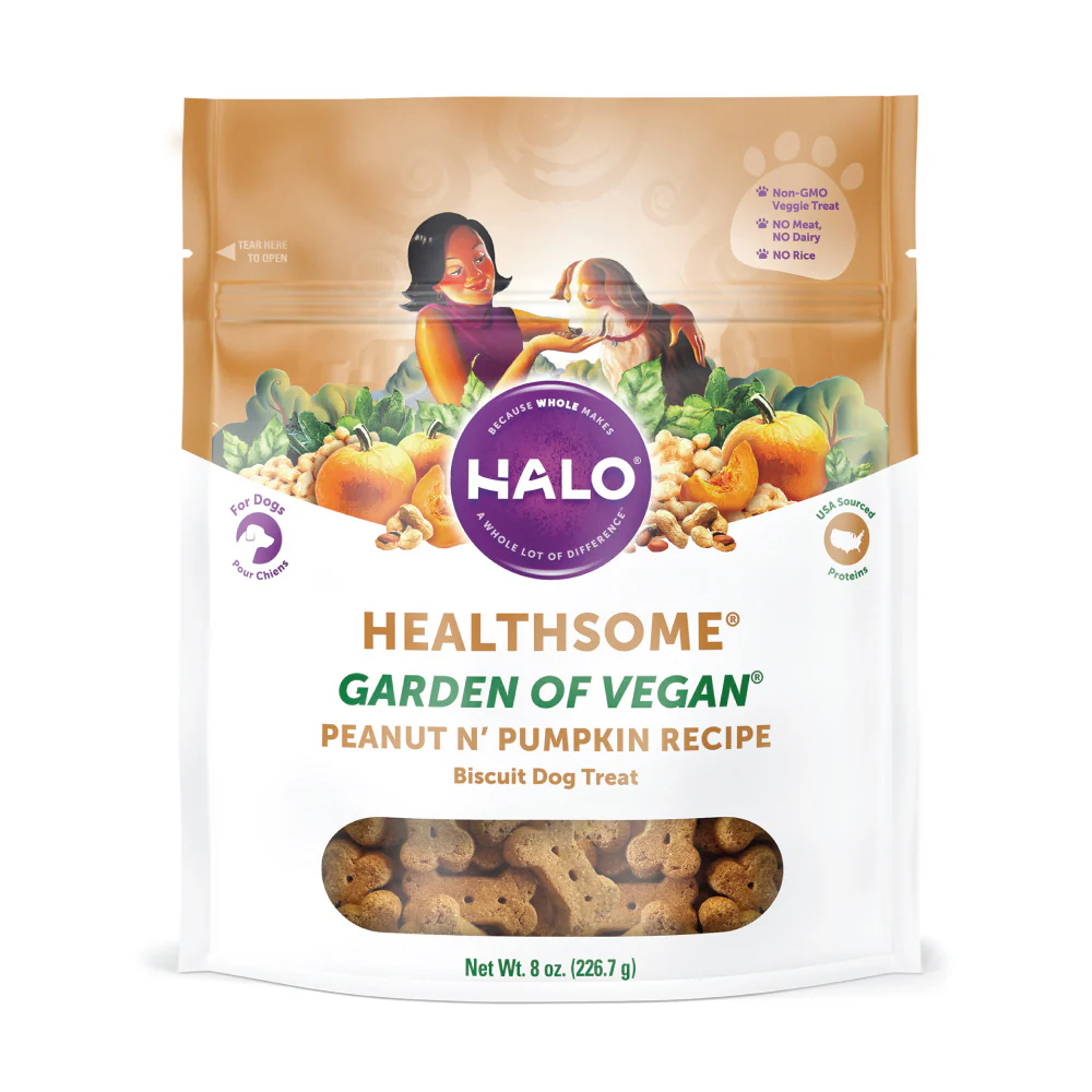 Halo Healthsome Vegan With Peanut 'n Pumpkin Flavored Dog Treats - Budpants