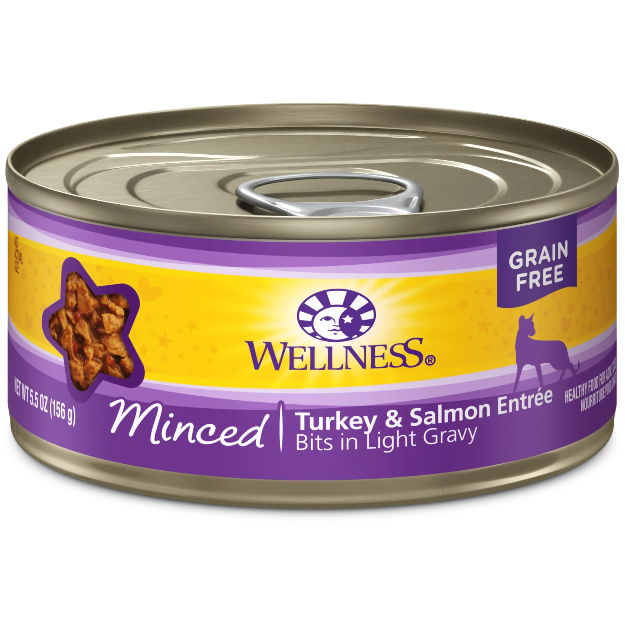 Wellness Grain Free Natural Minced Turkey and Salmon Entree Wet Canned Cat Food - Budpants