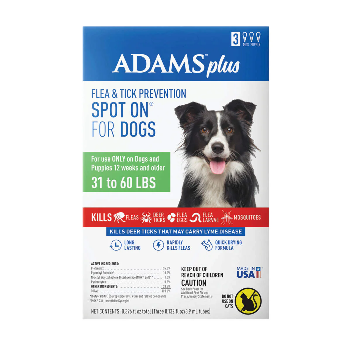 ADAMS Plus Flea & Tick Spot On for Dogs - Budpants