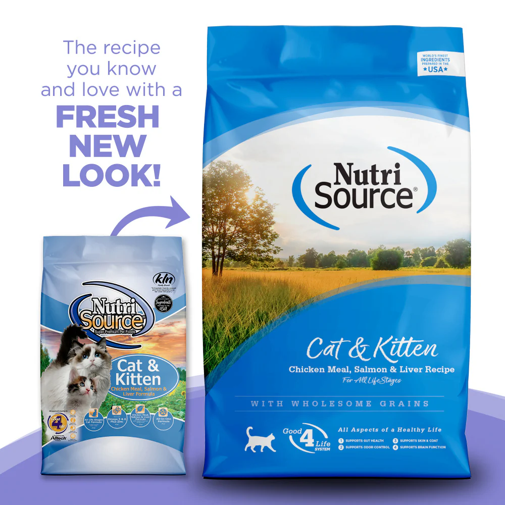 NutriSource Cat & Kitten Chicken, Salmon & Liver Dry Cat Food - Budpants