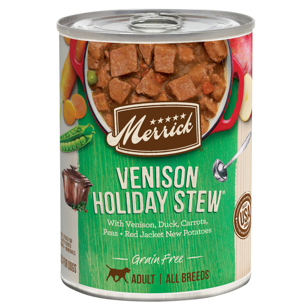 Merrick Grain Free Venison Holiday Stew Canned Dog Food - Budpants