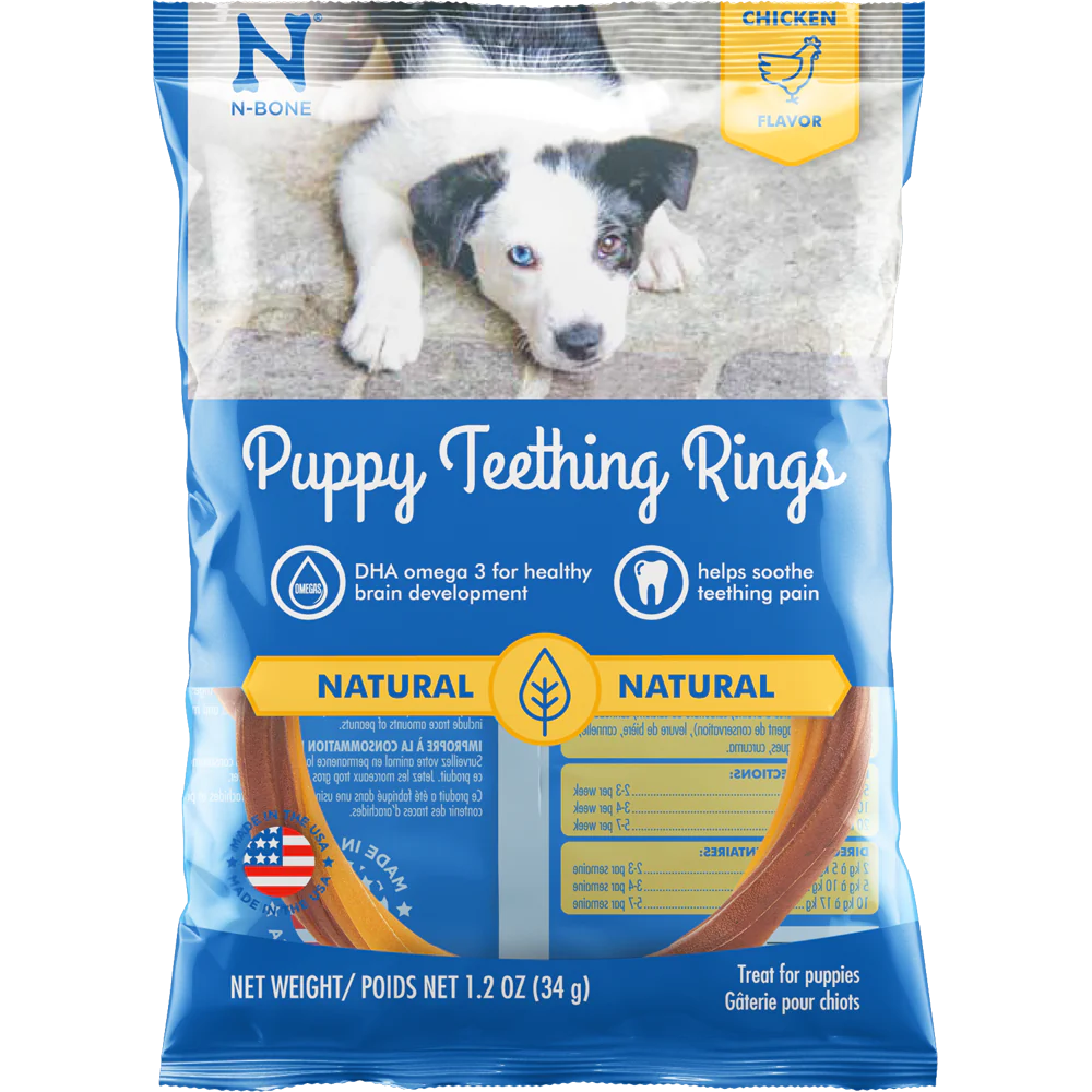 N-Bone Puppy Teething Rings Chicken Flavor Dog Treats - Budpants