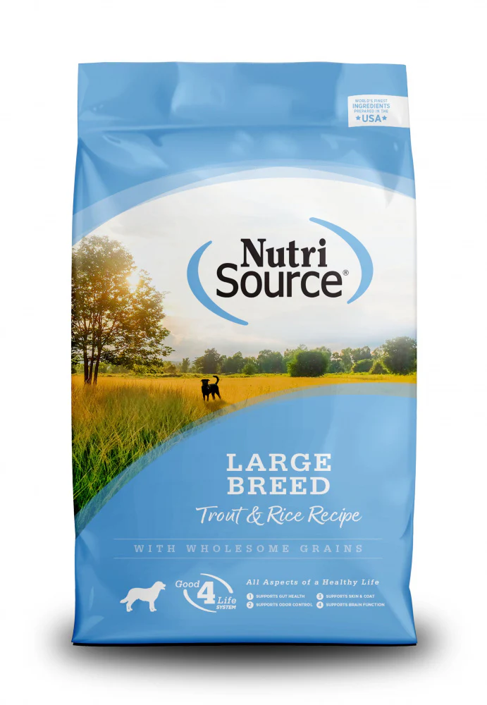 NutriSource Large Breed Trout & Rice Recipe Dry Dog Food - Budpants