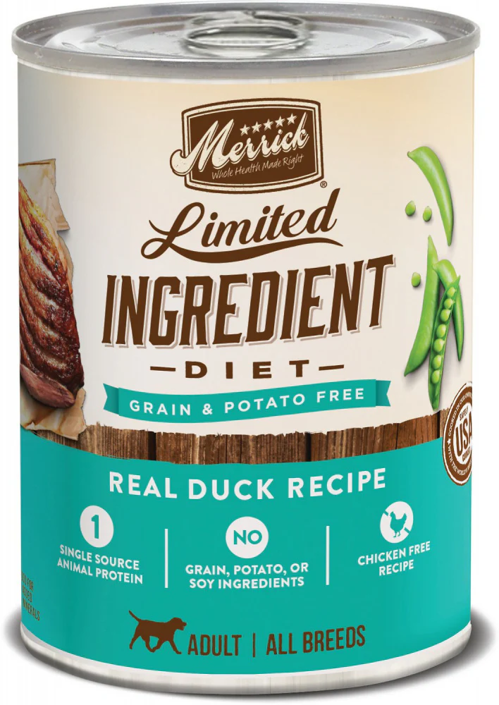 Merrick Limited Ingredient Diet Real Duck Recipe Canned Dog Food - Budpants