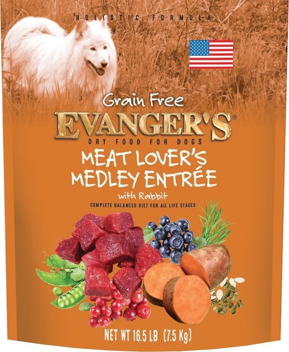 Evangers Grain Free Meat Lover's Medley with Rabbit Dry Dog Food - Budpants