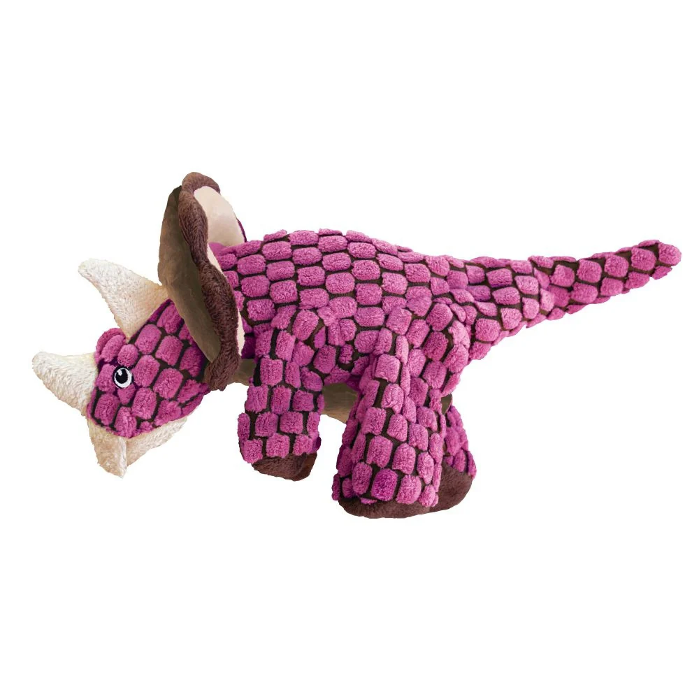 KONG Dynos Triceratops Plush Dog Toy - Budpants