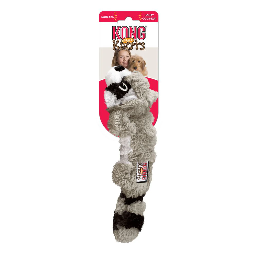 KONG Scrunch Knots Raccoon Dog Toy - Budpants