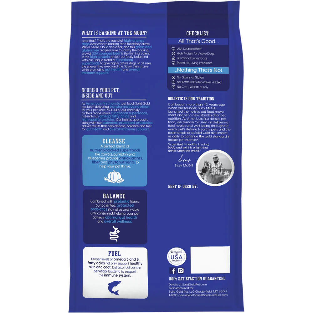 Solid Gold Barking at the Moon Dry Dog Food - Budpants
