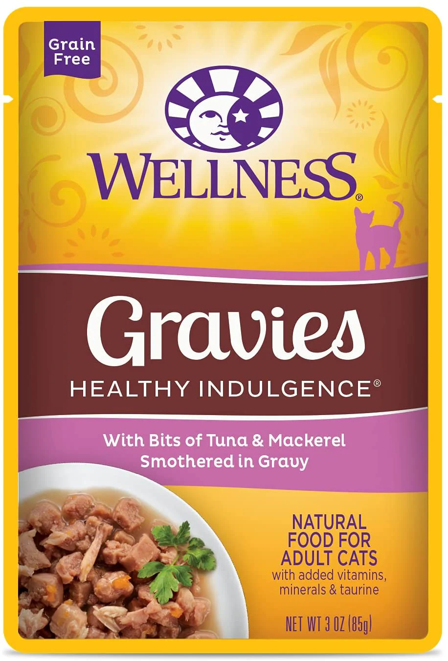 Wellness Healthy Indulgence Natural Grain Free Gravies with Tuna and Mackerel in Gravy Cat Food Pouch - Budpants