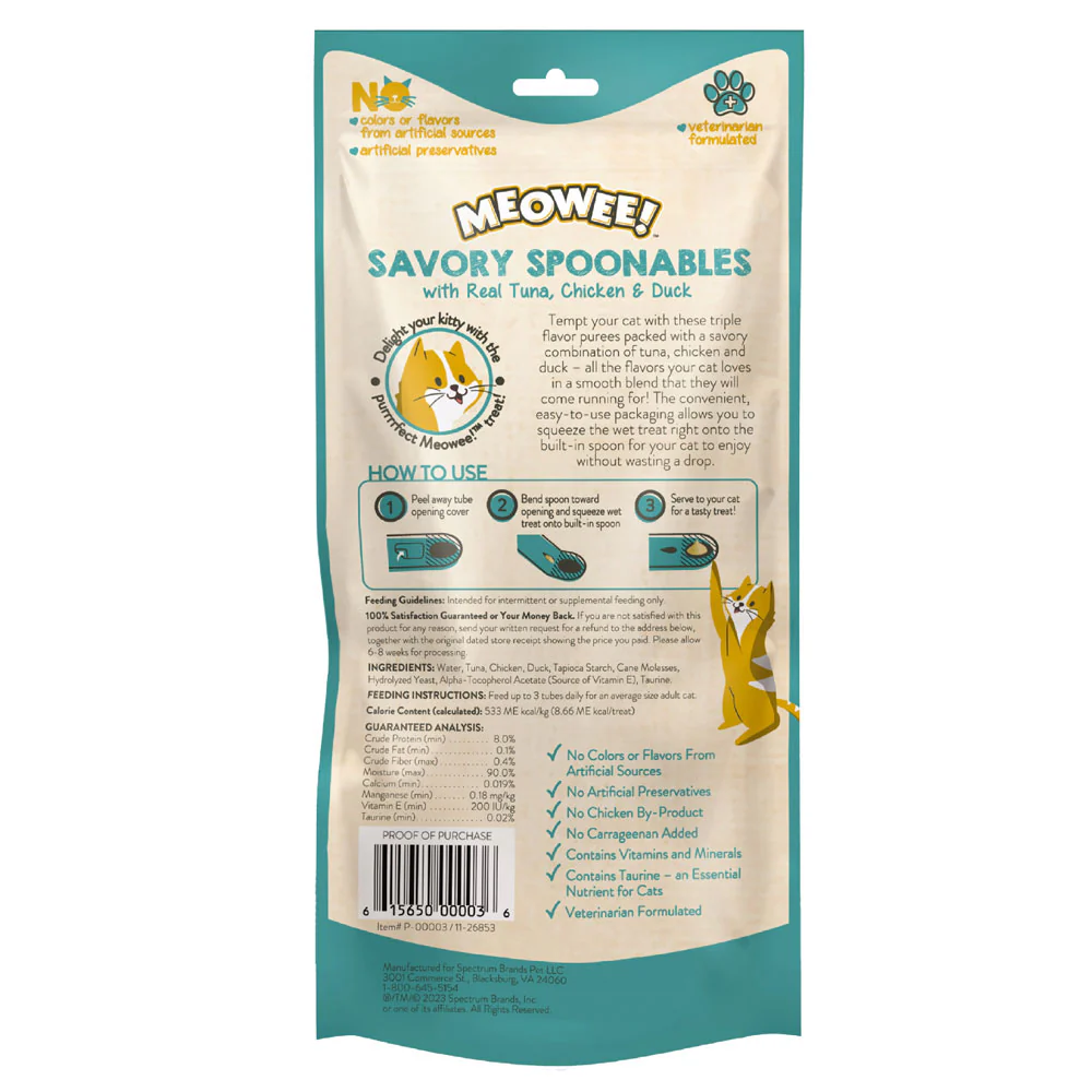 Meowee Savory Spoonables Tuna, Chicken & Duck - Budpants