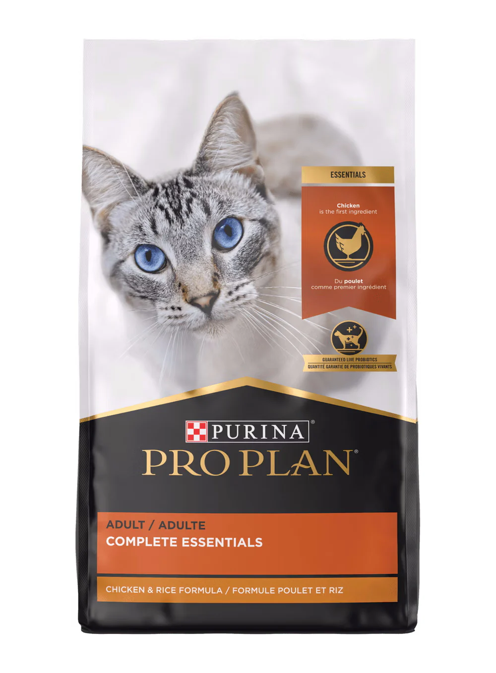 Pro Plan Adult Complete Essentials Chicken & Rice Formula Dry Cat Food 7-lb - Budpants